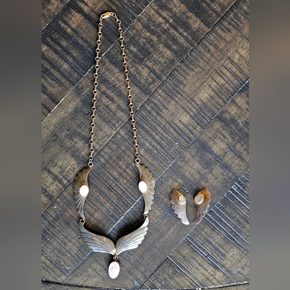 SOLD!: Sterling Silver Necklace Earrings Set